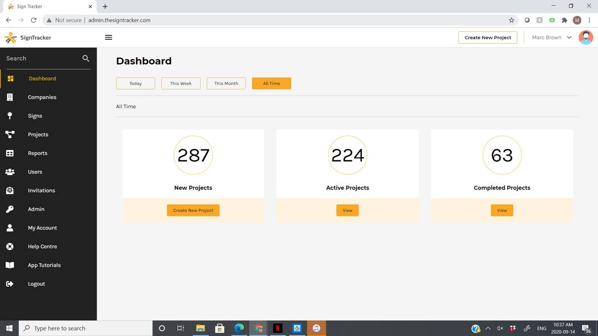 SignTracker Dashboard